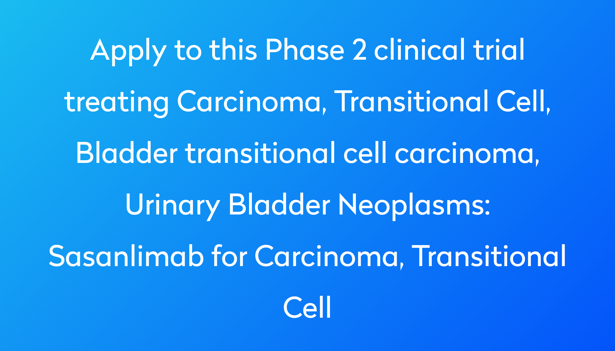 What Is High Grade Transitional Cell Carcinoma